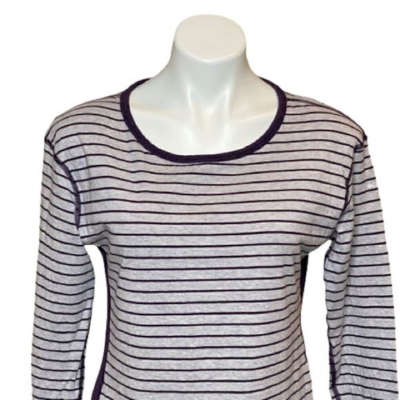 Columbia winter adventure purple and gray striped long sleeve top size M - Picture 3 of 16